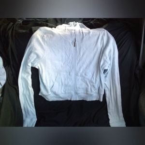 Women's playboy light cover baby blue jacket size large by pacsun